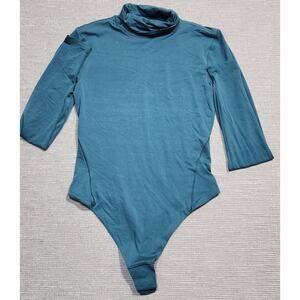 Lululemon Green Long Sleeve Bodysuit Turtleneck Snap Bottom Size Small